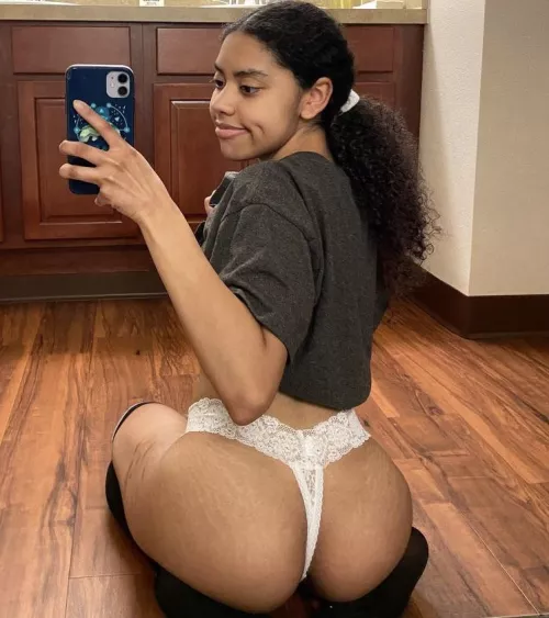 Lace thongs make my ass look so cute 😏