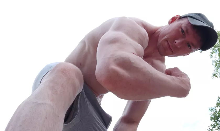 Looking Up With Veins Showing