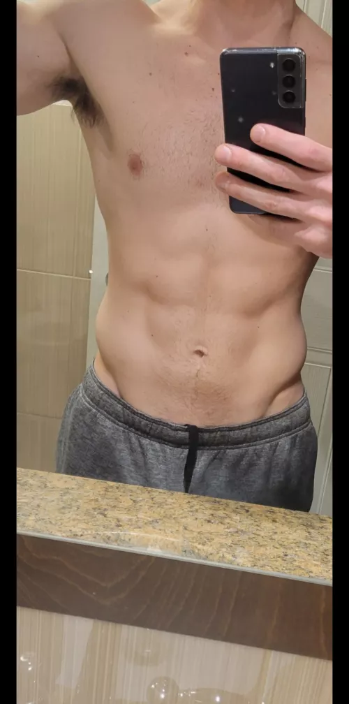 Next posts the joggers come off