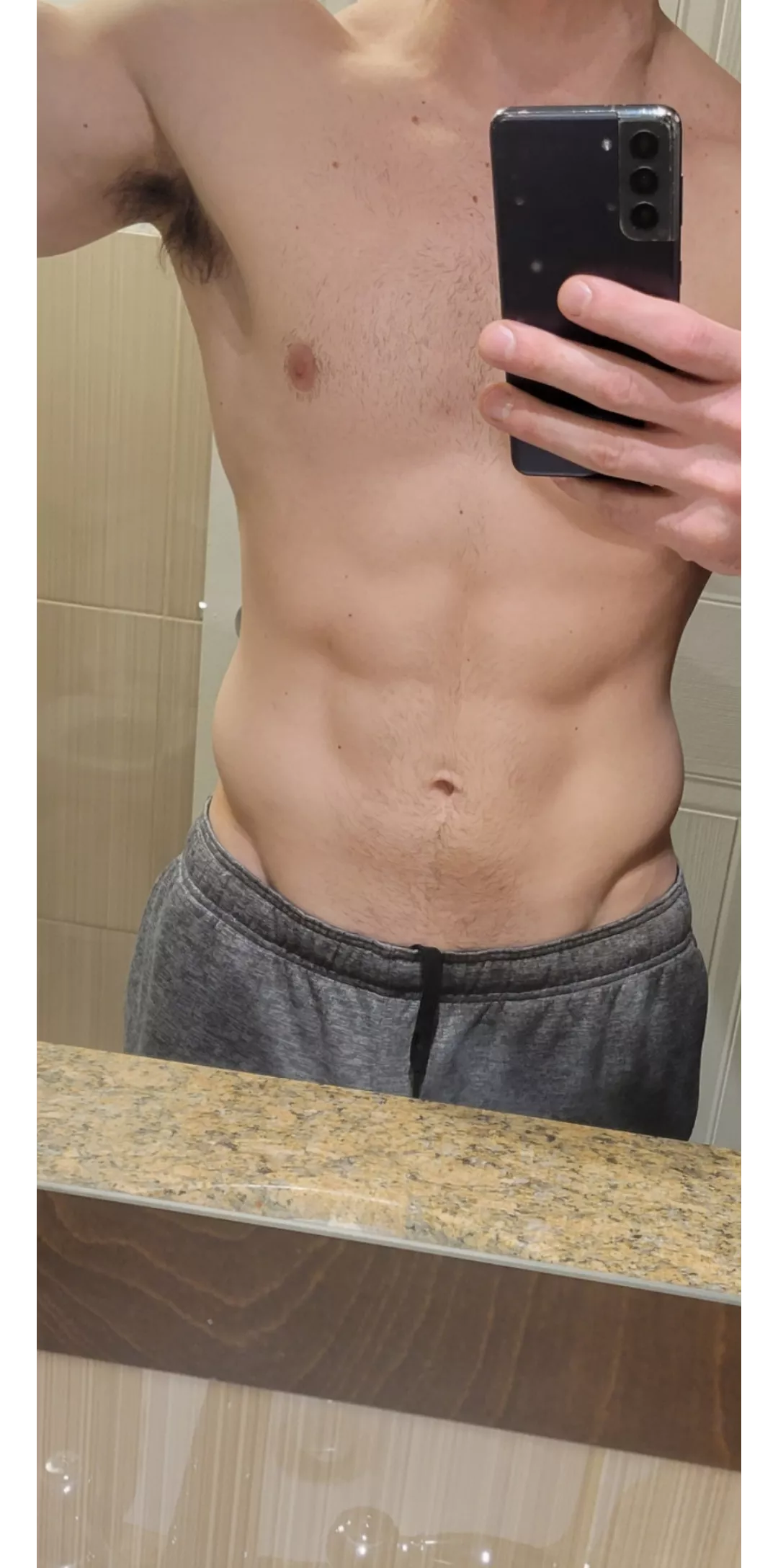 Next posts the joggers come off