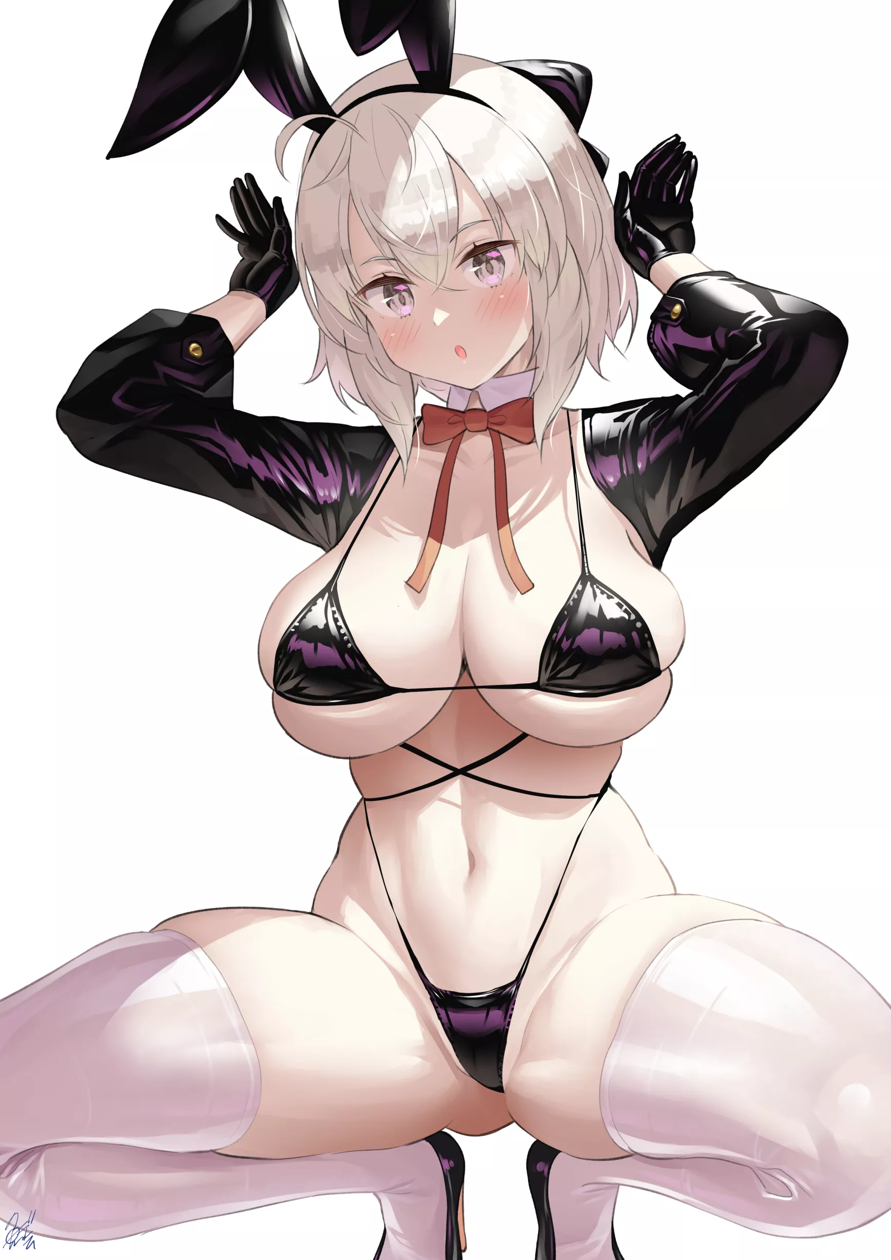 Okita Souji dressing as a bunny girl (Uodenim)