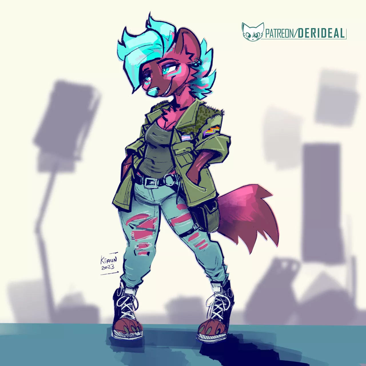 Punk hyena (art by me)