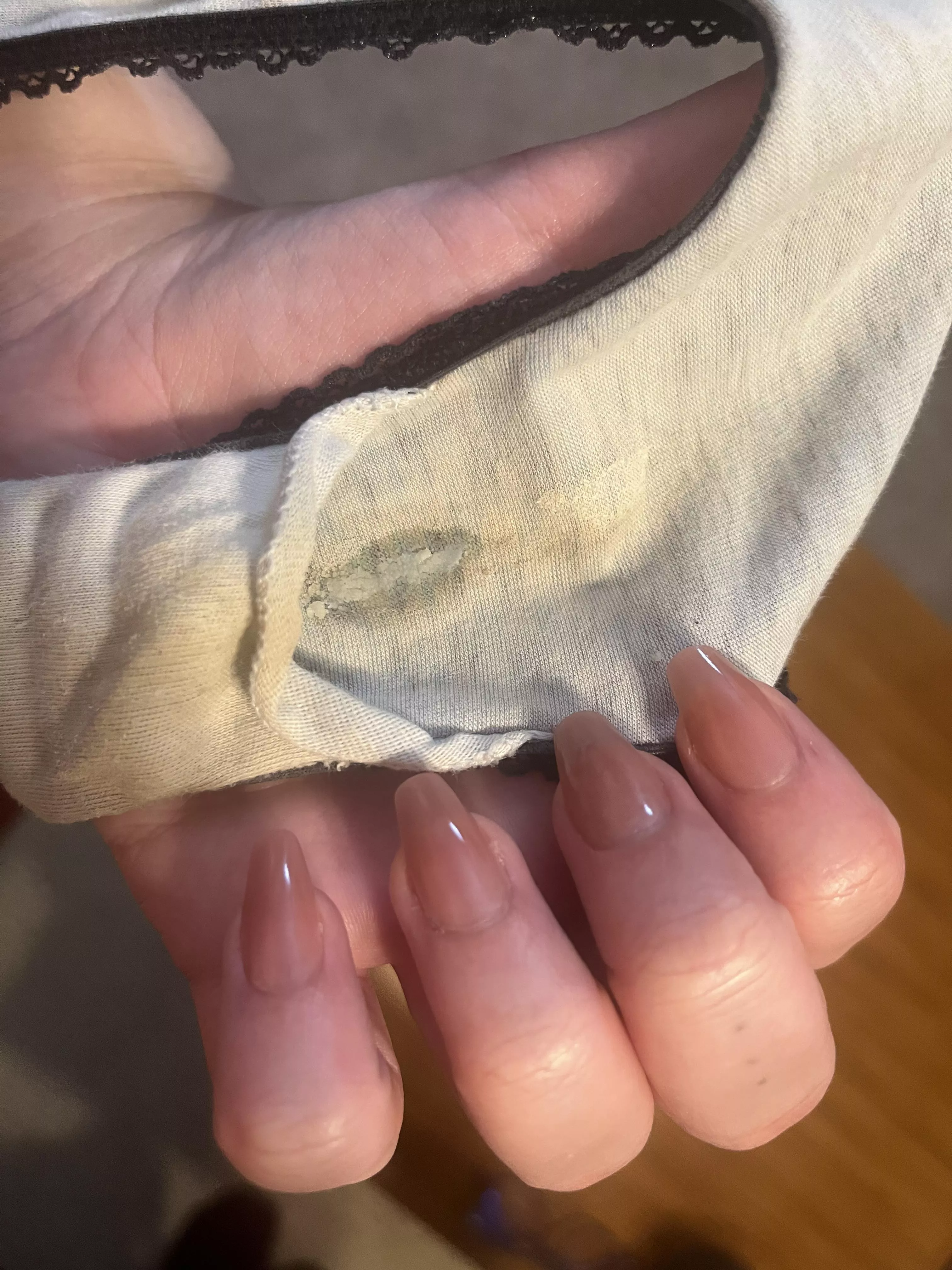 Seeing how messy my panties are, is almost as fun as dirtying them!