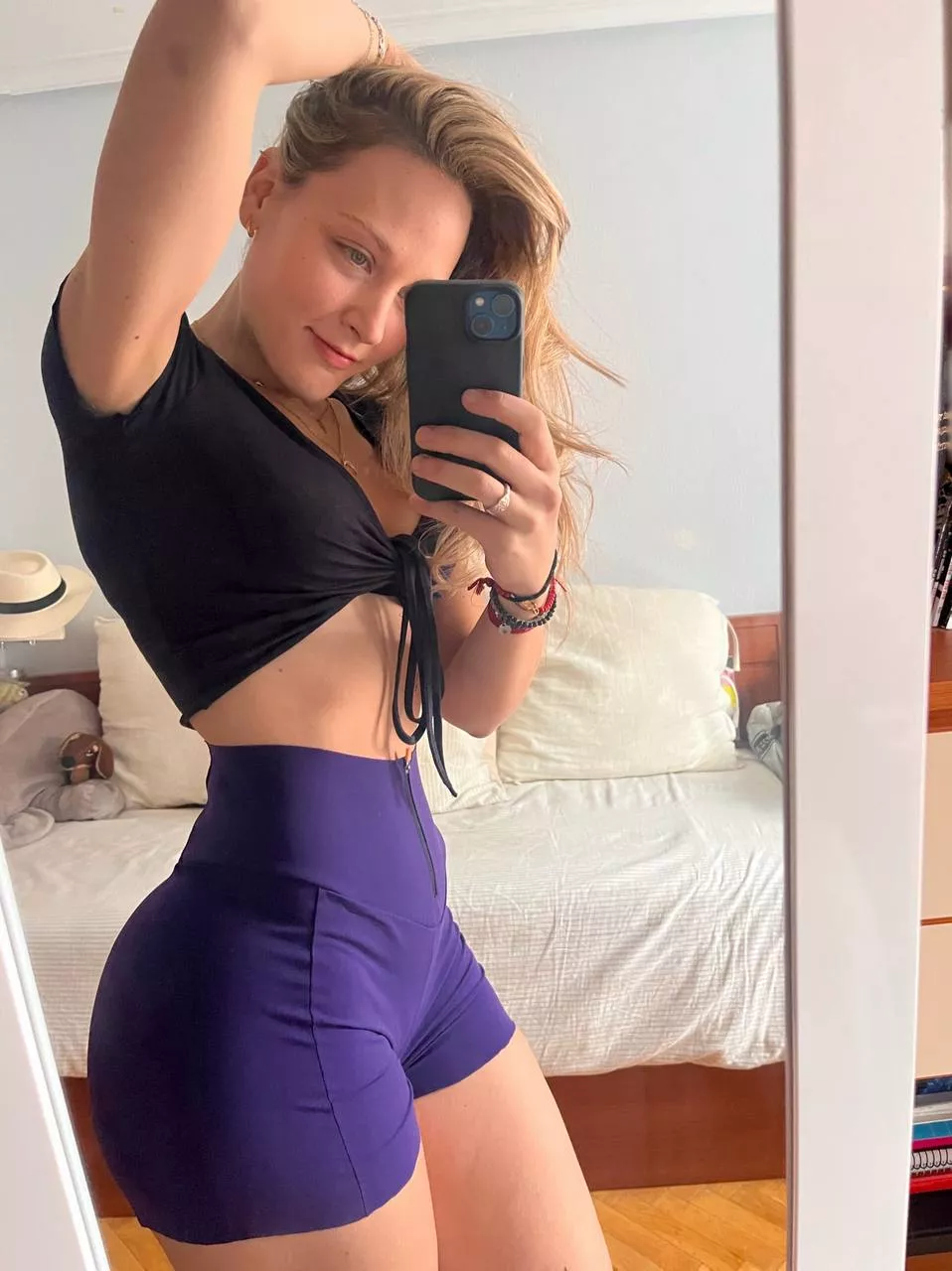 Sexy selfie of natural face