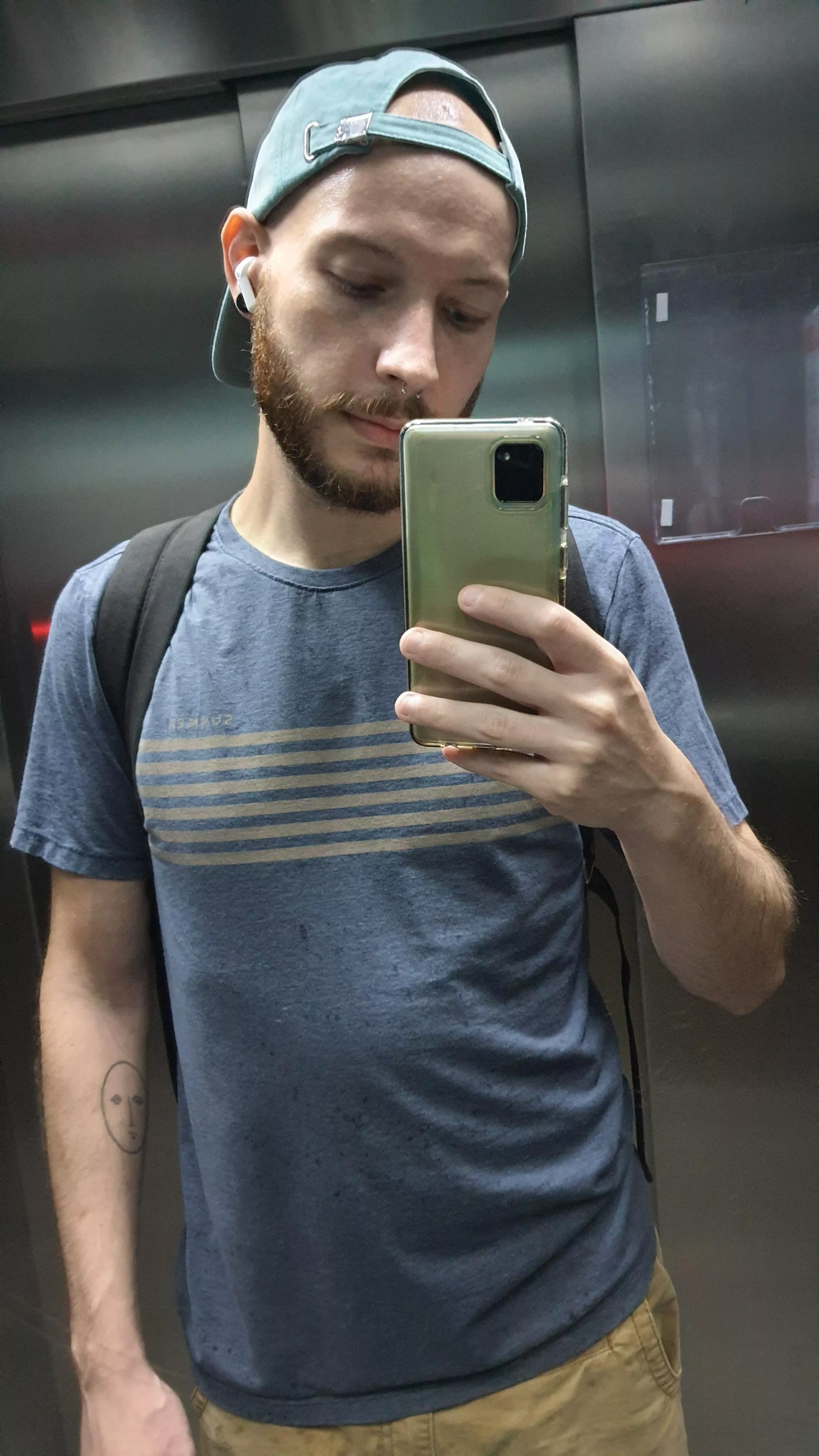 Slightly sweaty and wet from the rain