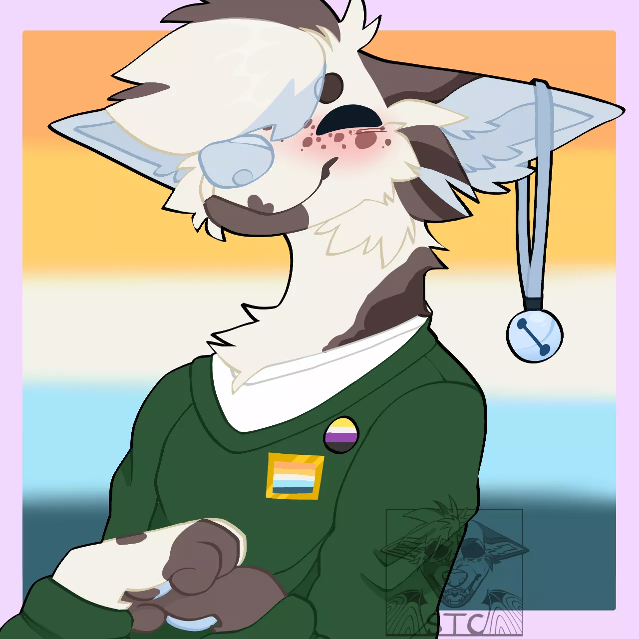 Socks says AroAce is very valid! (He themselves are aroace lmao) ^^ Art by me @spookythecreatin (on insta)