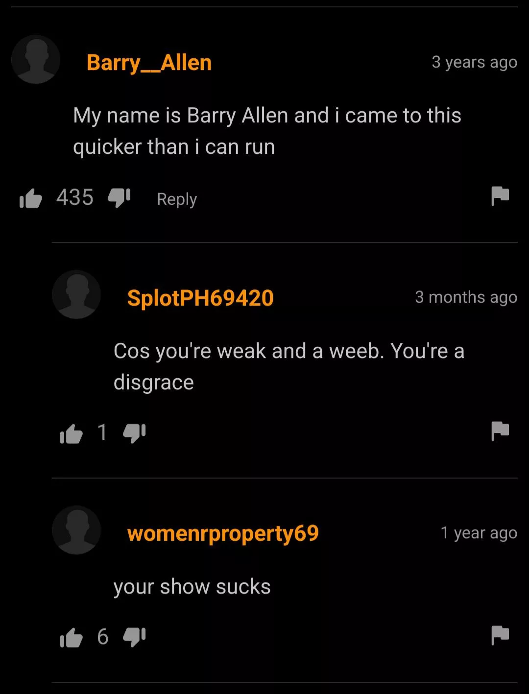 Some very harsh comments