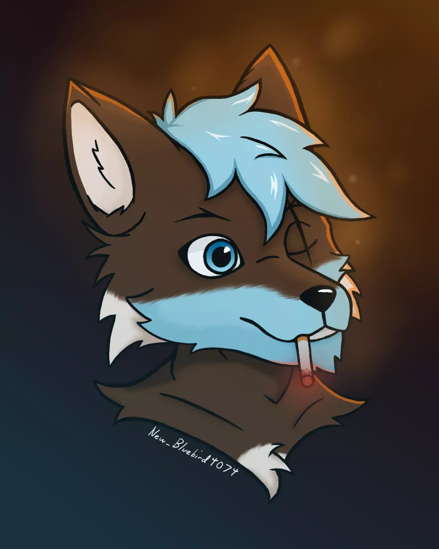 This is a redraw of u/Ok_Explanation4551's OC in my style (art by me). Still trying to work out rendering :D, how do you think I did? [X]