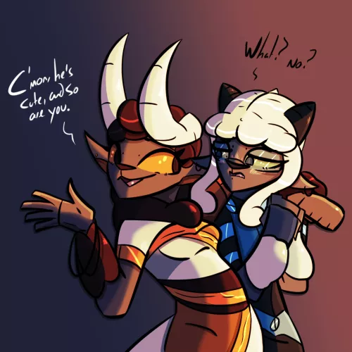 Two sheepy sisters, Pharo and Laaf. By me @lanky_cat on insta!