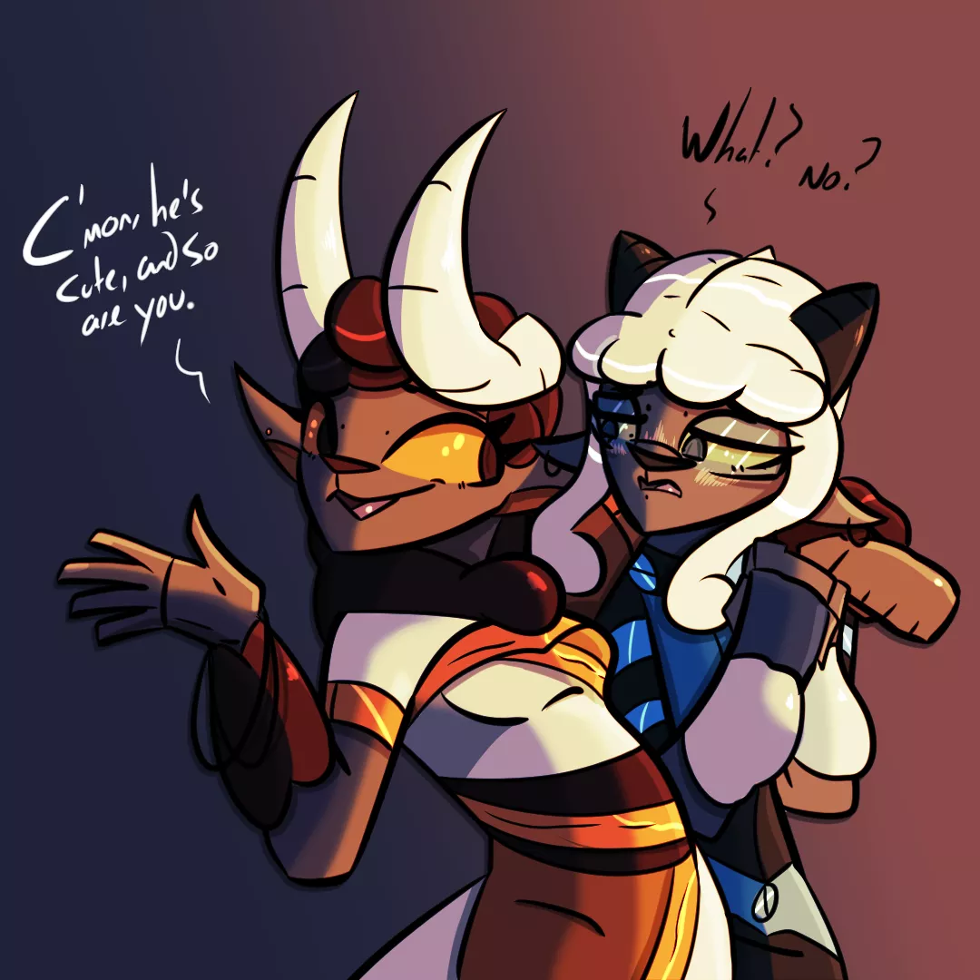 Two sheepy sisters, Pharo and Laaf. By me @lanky_cat on insta!