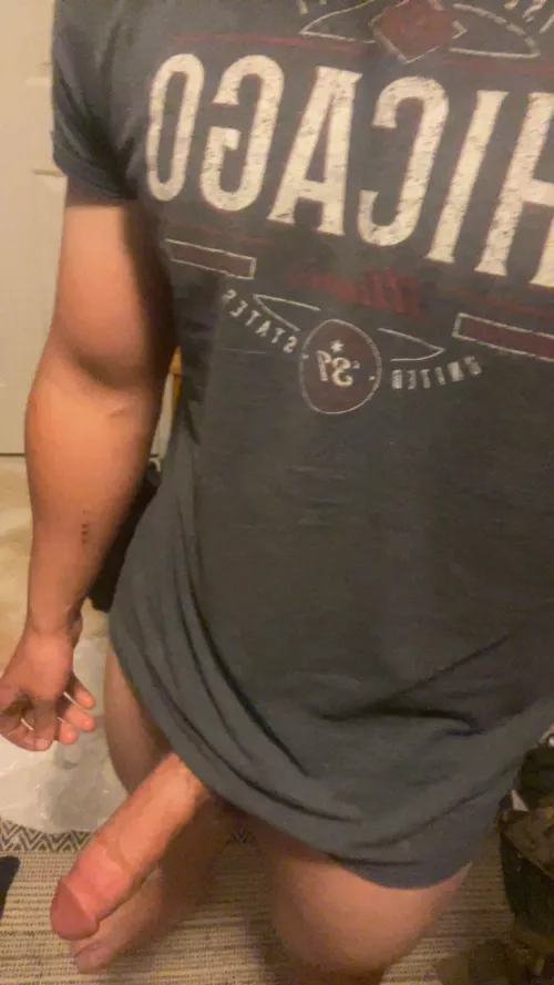 Walking around the house with my cock out