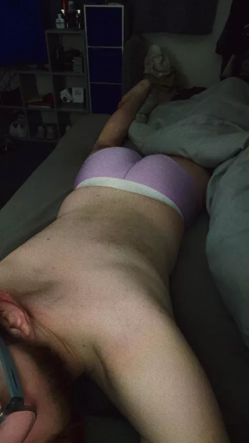 Wearing sissy coloured underwear really turns me on and just makes me want to bend over for some big cock😈🍆😈