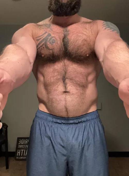 Who needs a big hairy muscular hug?