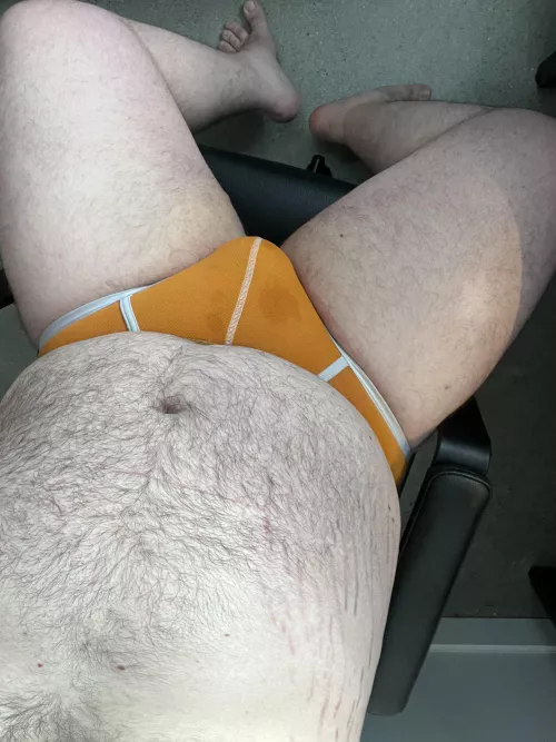 Work from a home early this morning. I chose to skip the dressing part! Don't mind the stain spots 😈💦