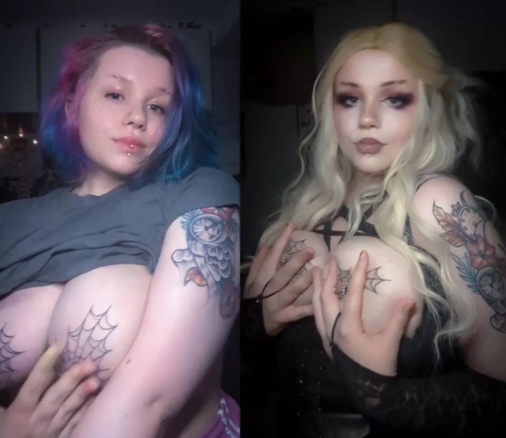 you might think you're gonna get a hot goth gf, but in reality you'll get the left 99% of the time 😳😉