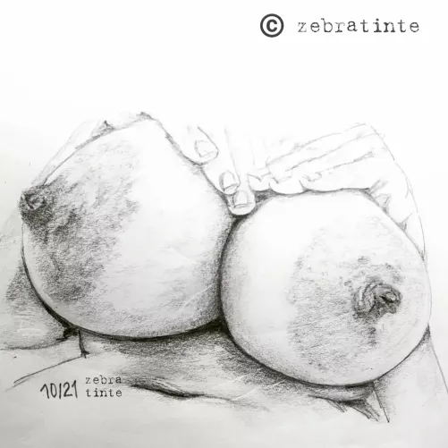 You need big hands to handle this, inspired by a big beautiful anonymus woman, pencil drawing by me