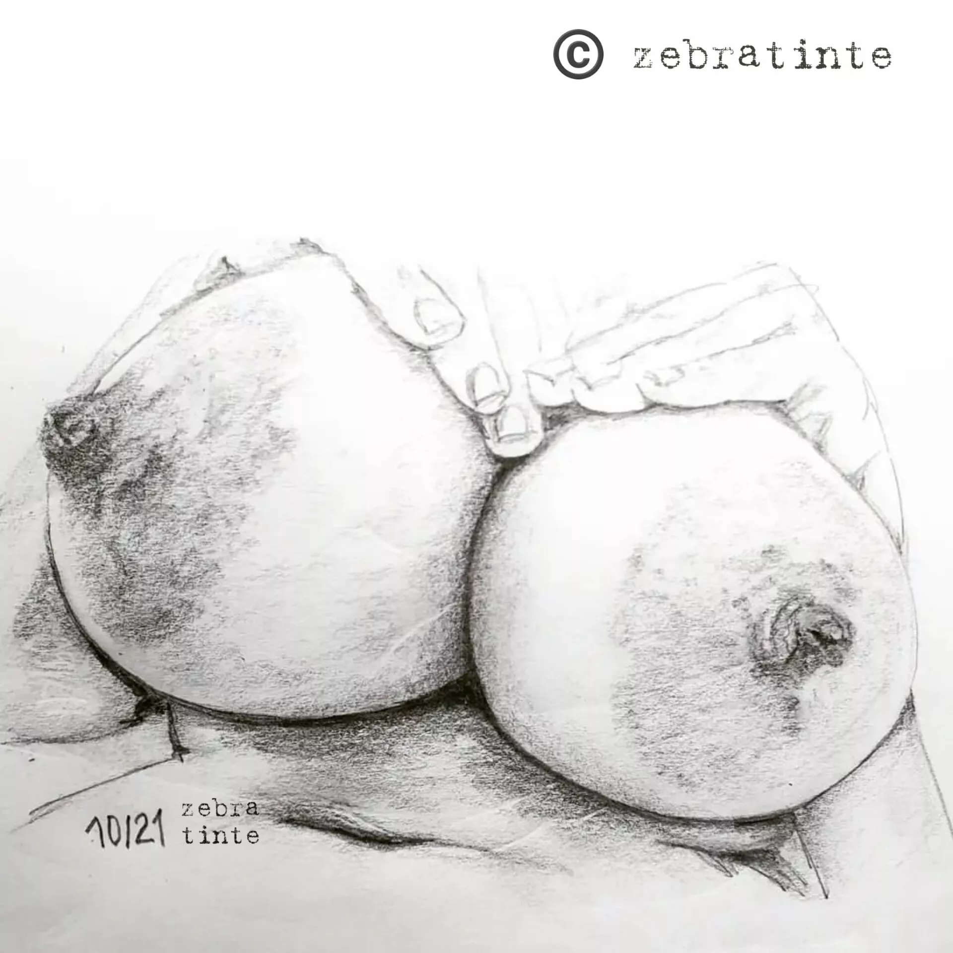 You need big hands to handle this, inspired by a big beautiful anonymus woman, pencil drawing by me