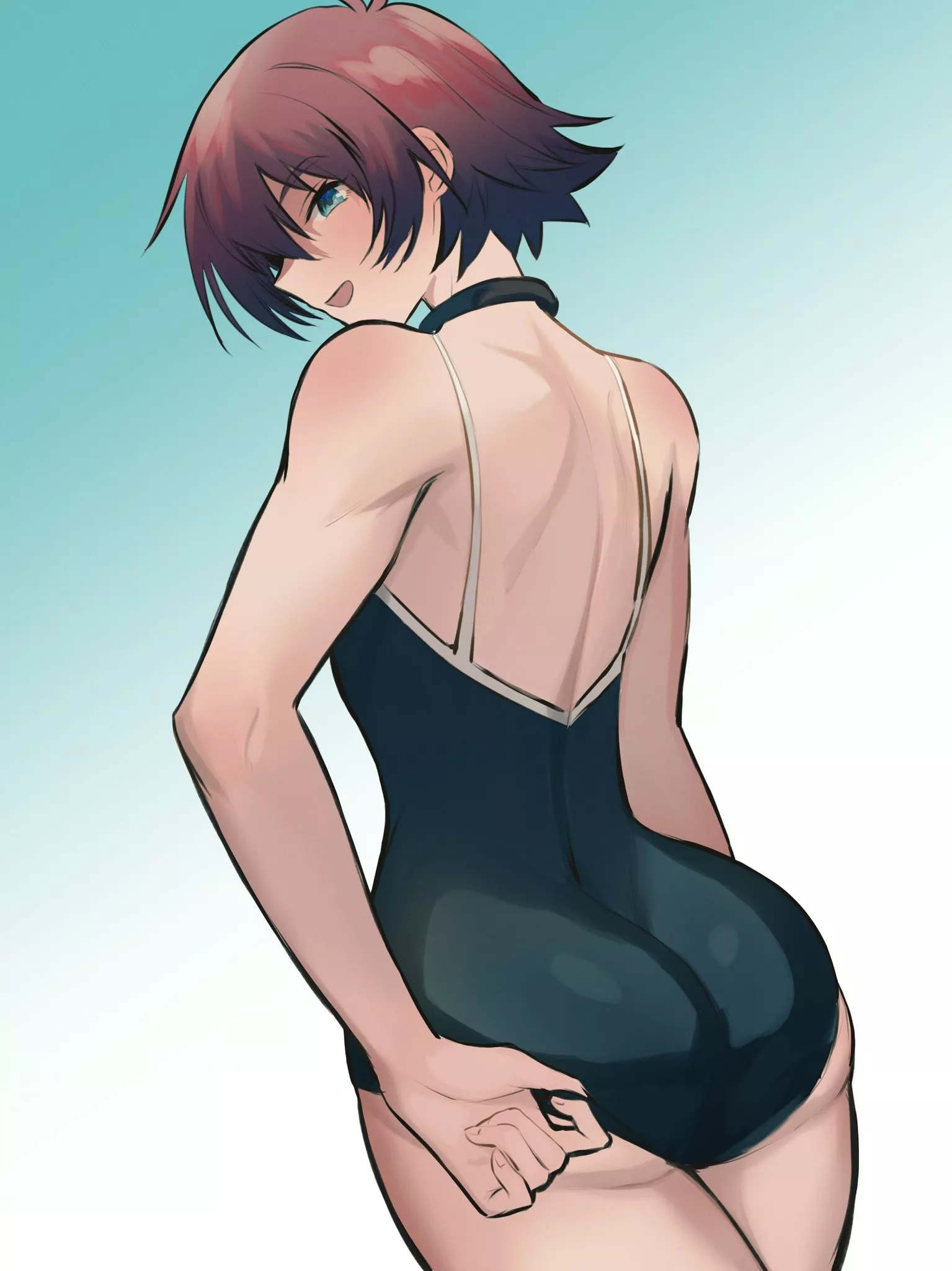 A boi and his swimsuit