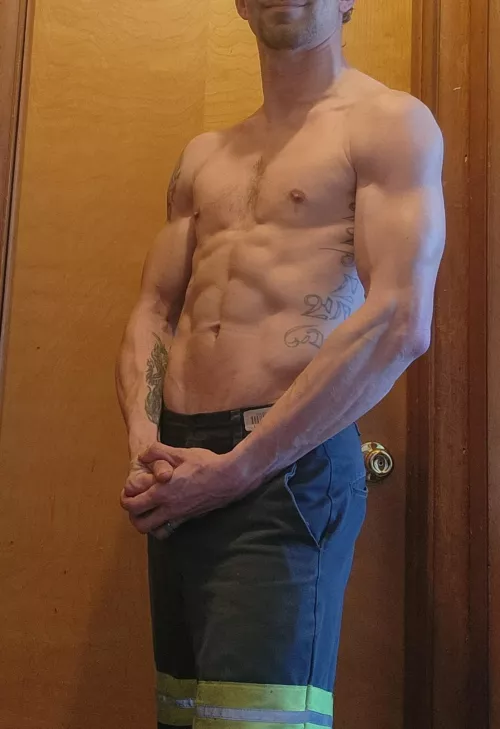 Carrying shingles all day does wonders.