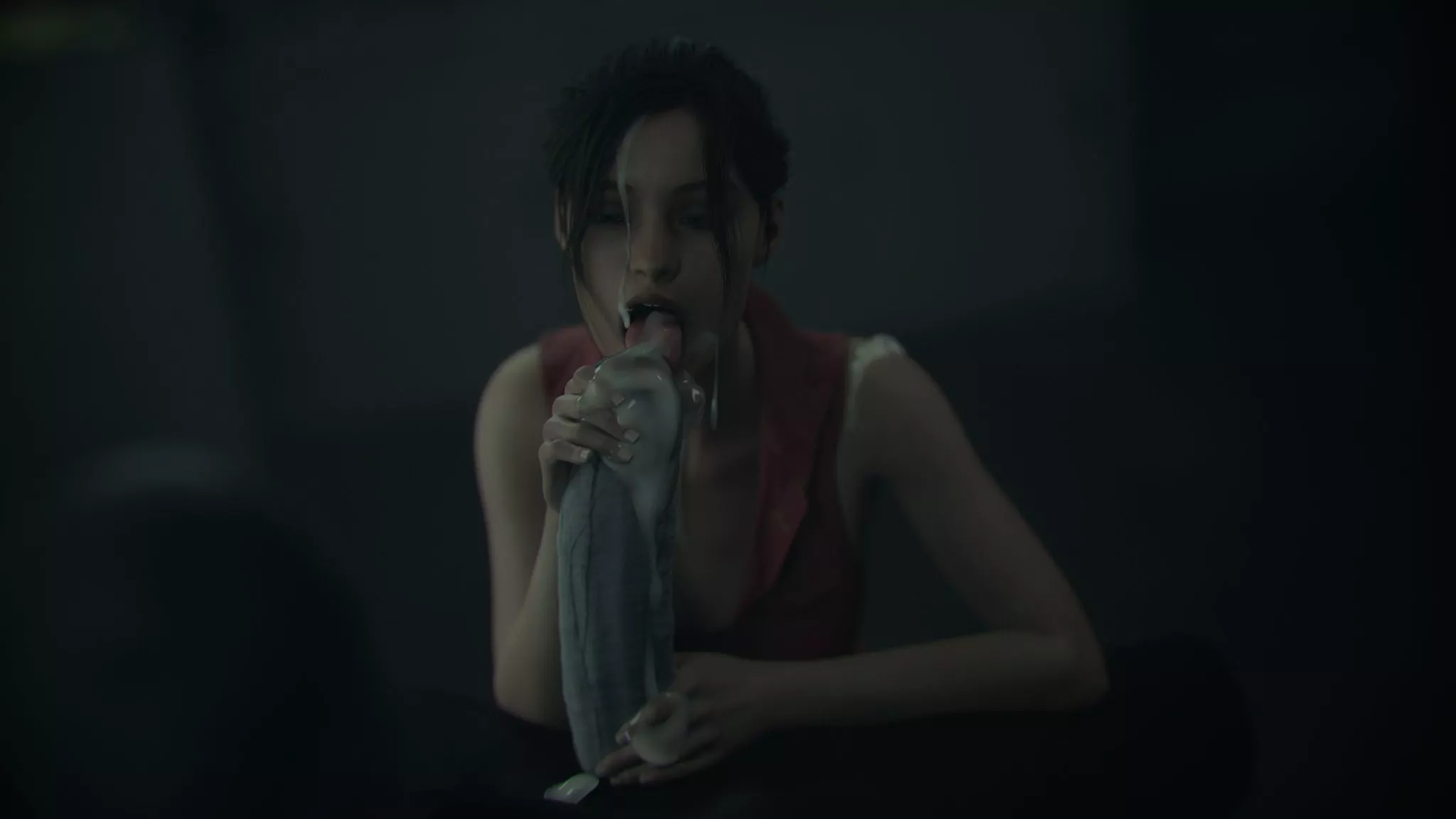 Claire collecting some serum (leeteRR) [Resident Evil]