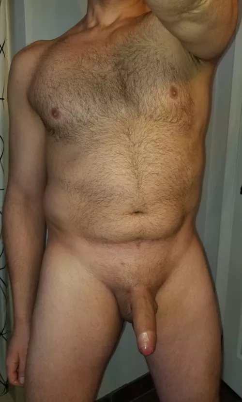 cleaned up from a long day. just to get dirty again