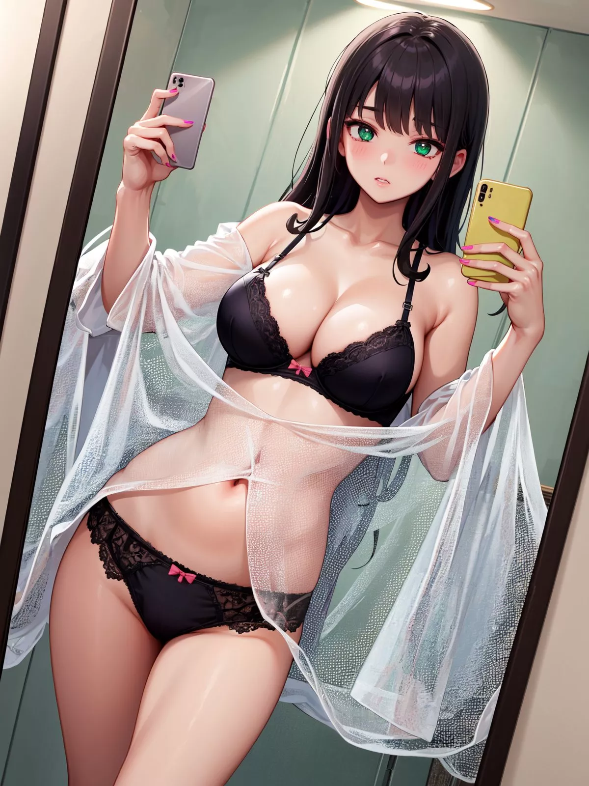 Double Lingerie Selfie