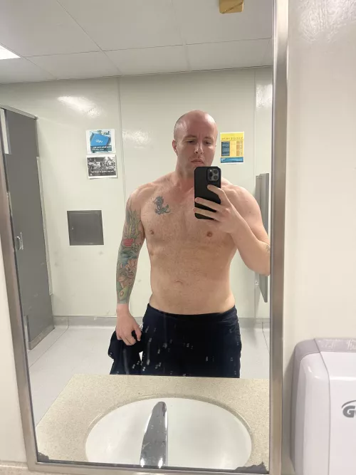 Getting ready at work.