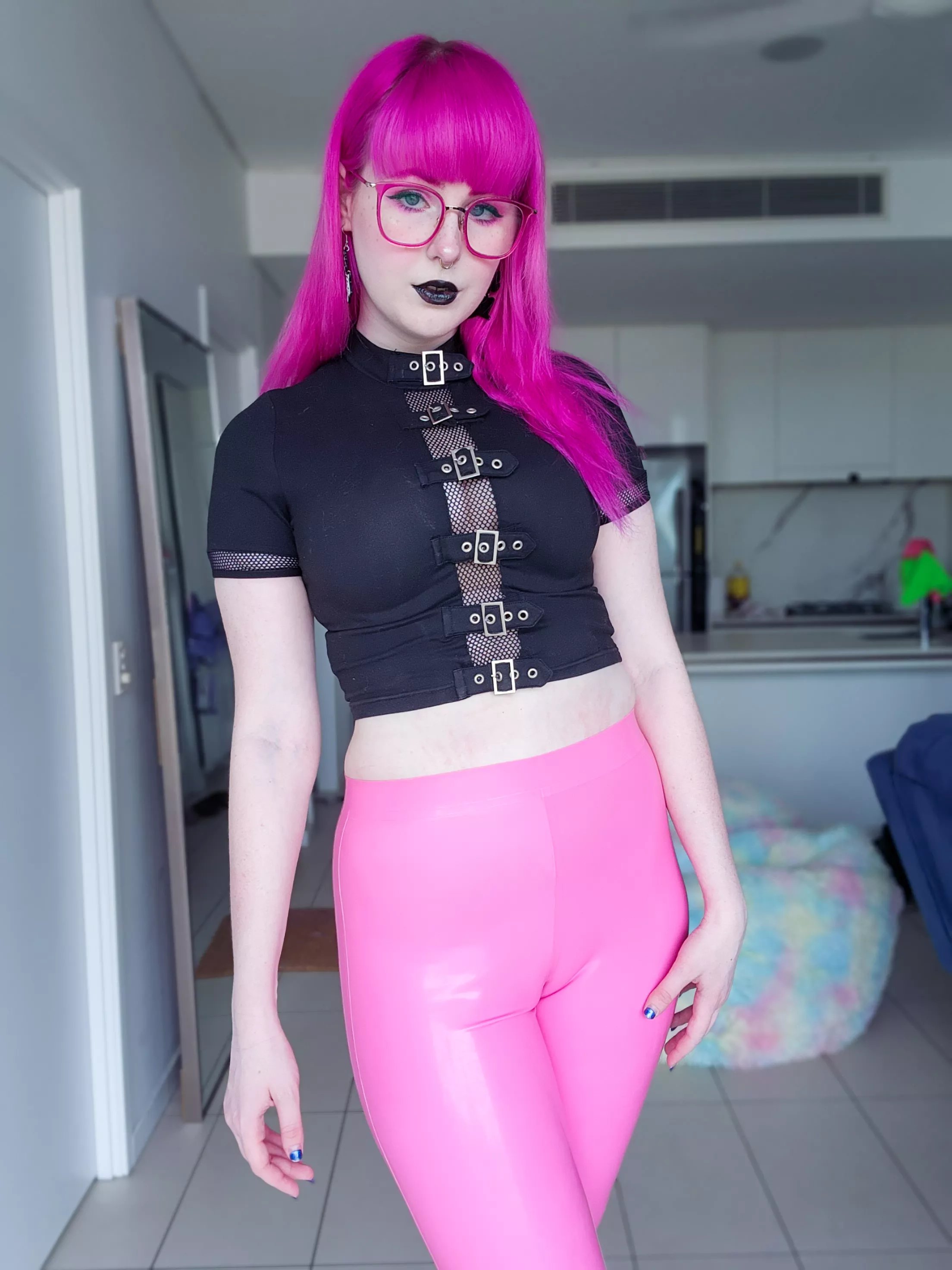 My latex leggings are SO TIGHT