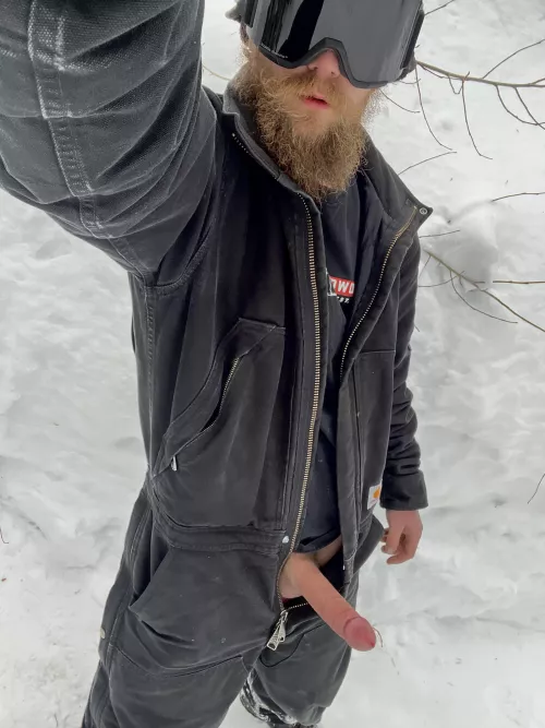 Out here checking the snow depth