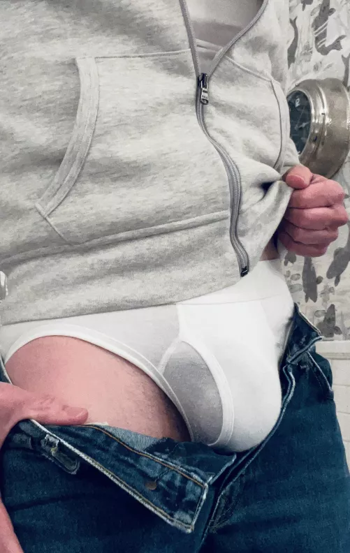 Today’s bulging briefs and jeans.