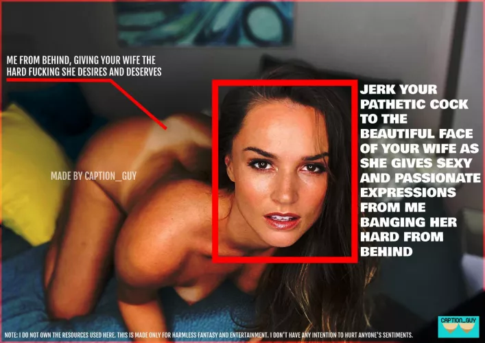 you jerk your cock while I bang your wife, win-win