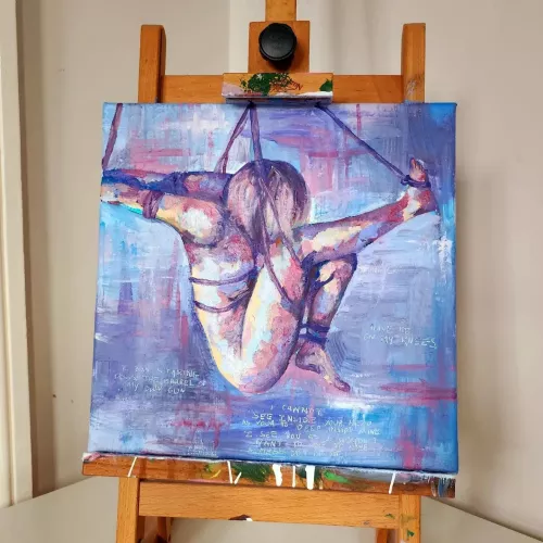 'Your a weapon, make a mess out of me' - oil painting by me