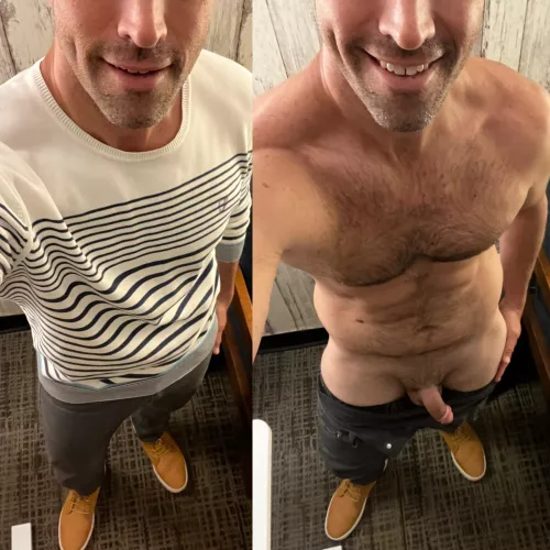 [42] Finding ways to smile more while in my office. Apparently taking my clothes off helps!