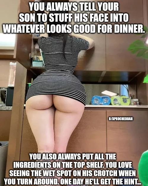 Anything for your little man... he just had to bring that panting mouth a few inches closer...