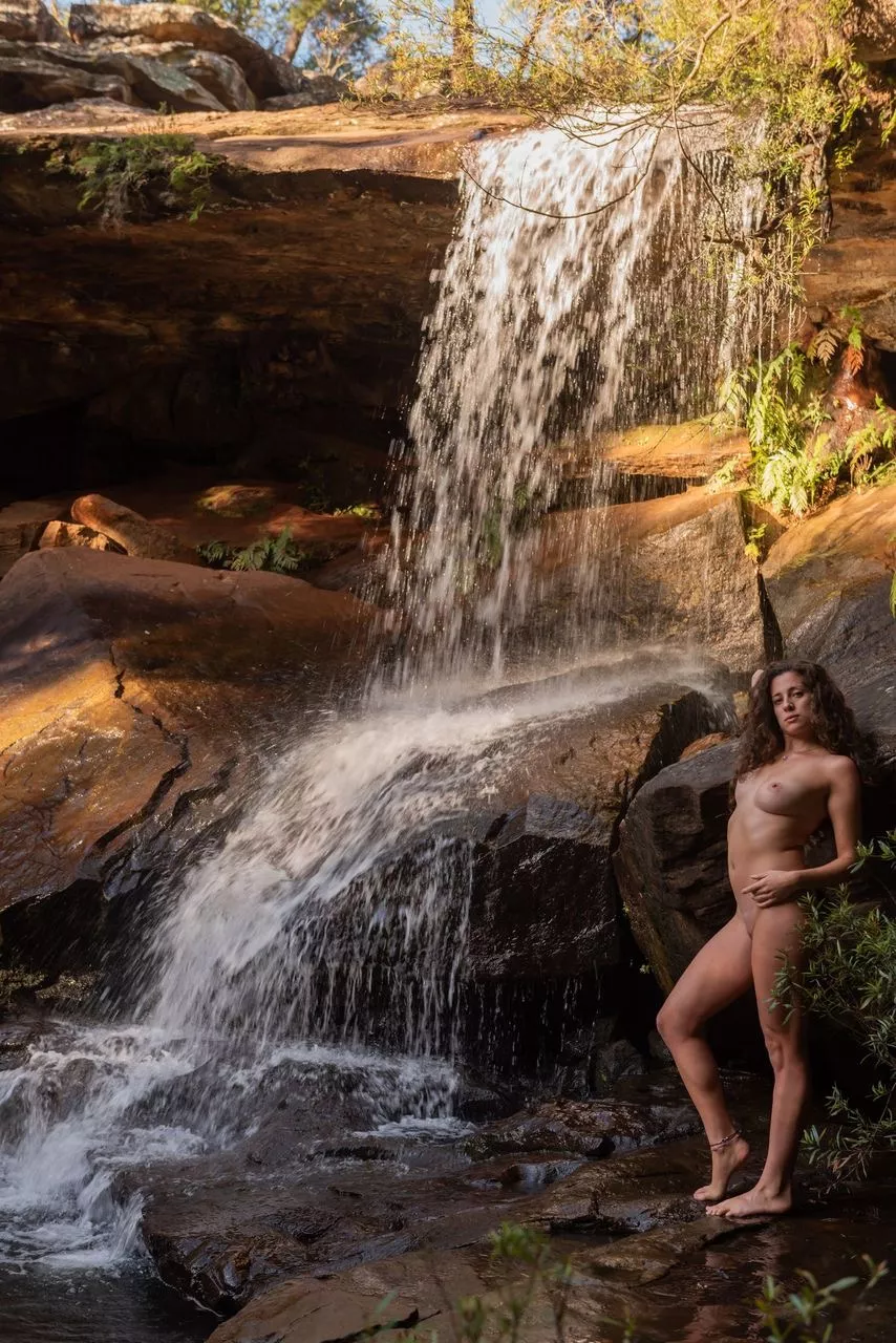 Chilling at the waterfall