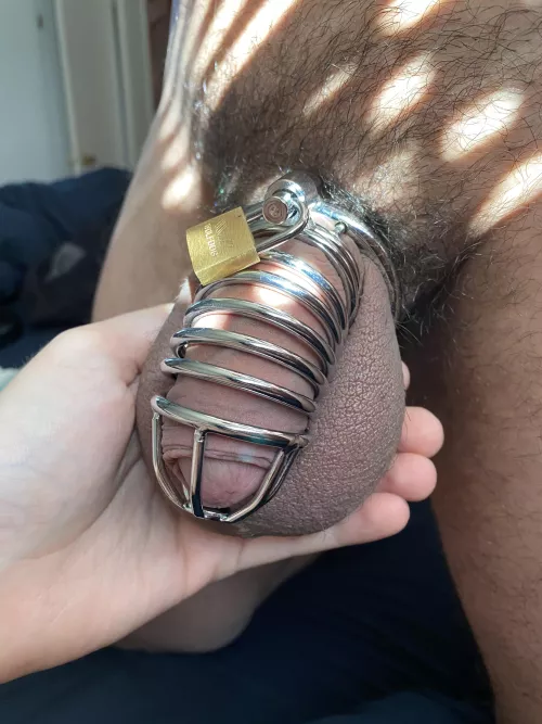 Convinced my boyfriend to just try it on, not sure I want to unlock it....