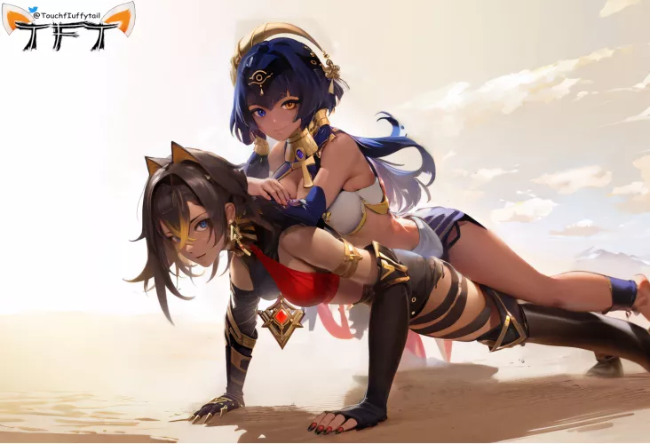 Dehya and Candice working out