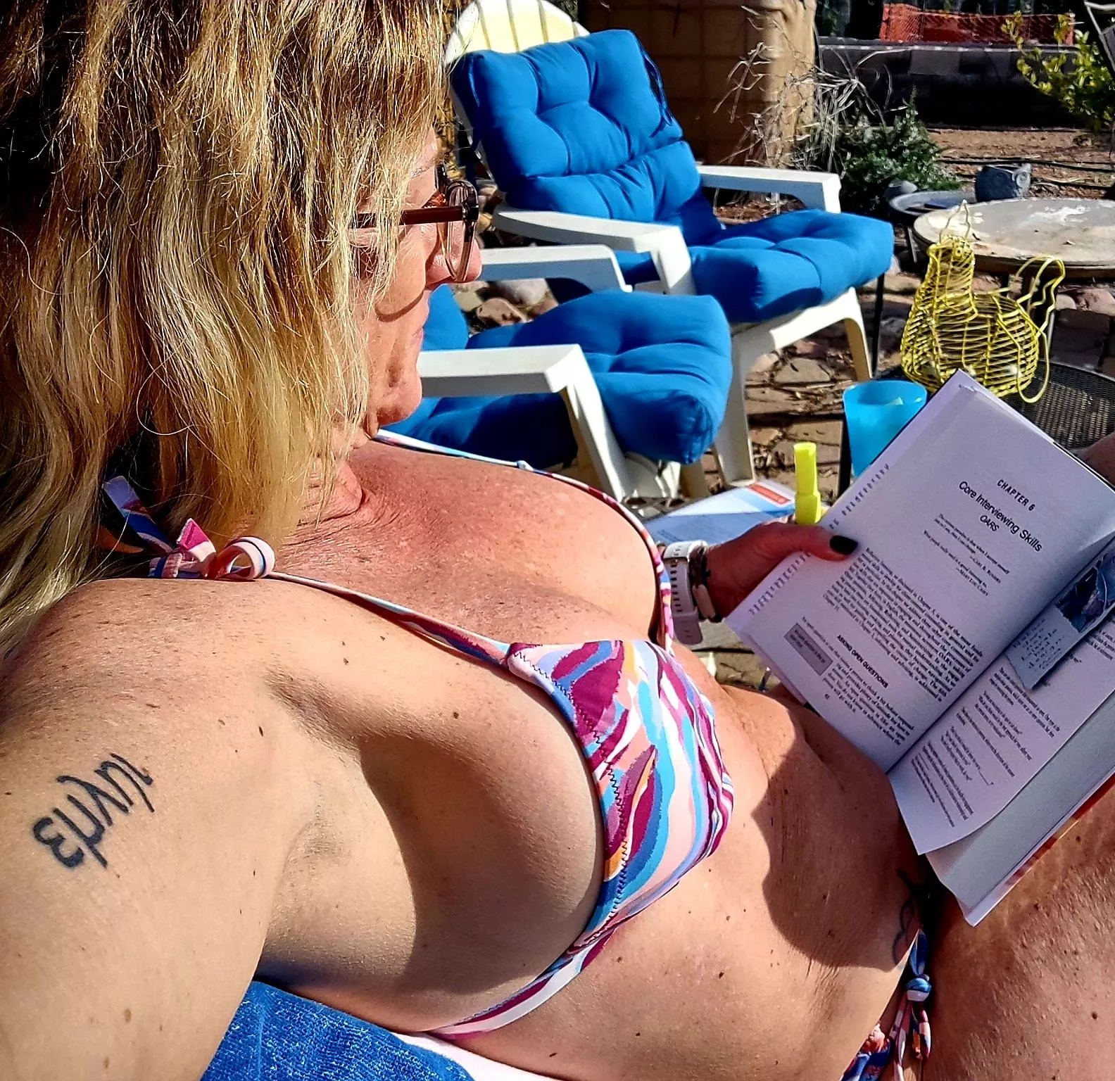 Homework out in the sun...