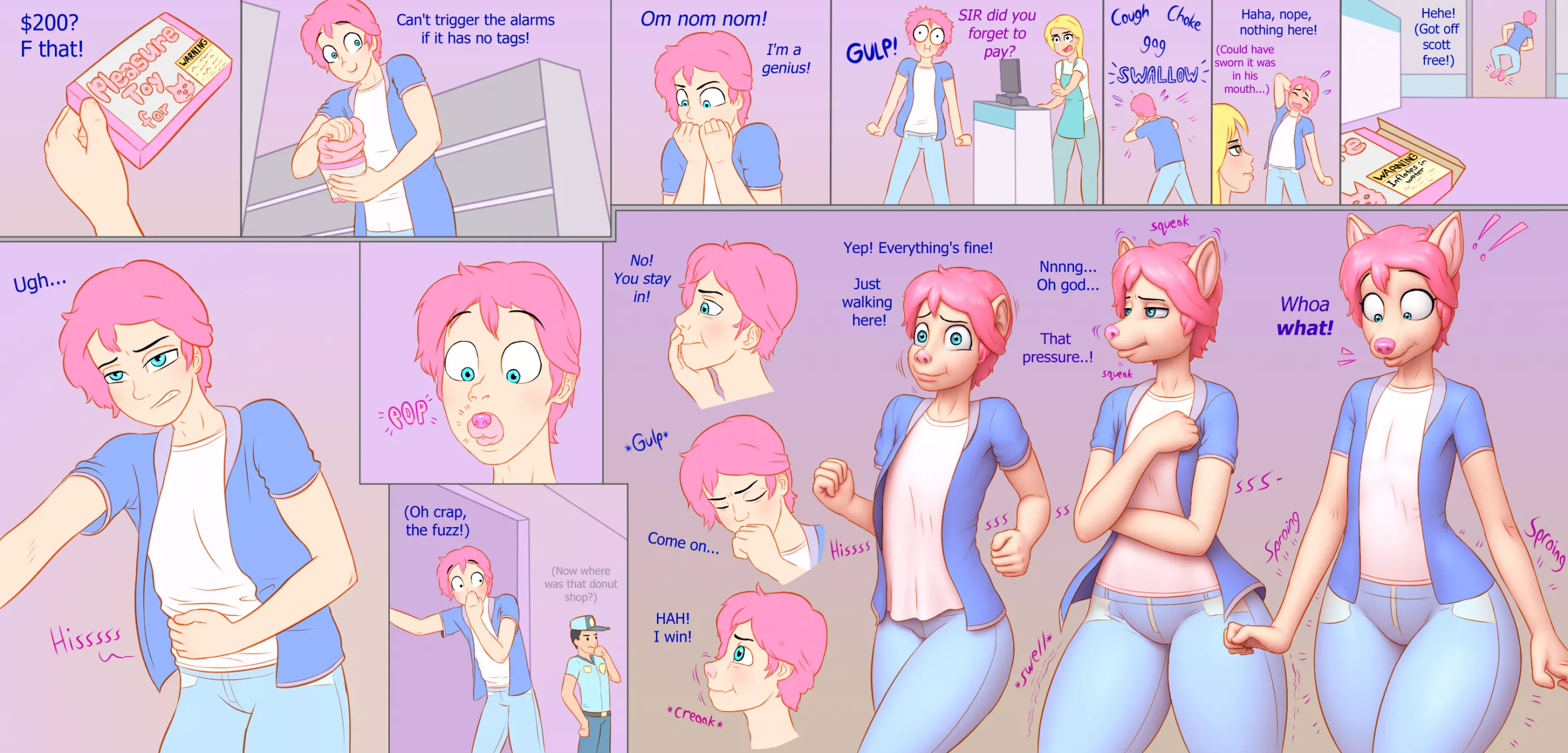 Inflatable Thief p1 by bendzz [M -> F Inflatable Dog]