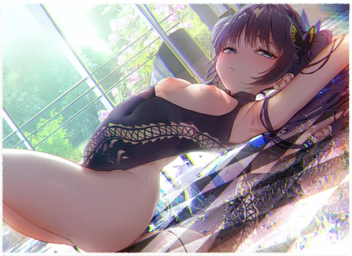 Kisaki shows her sweet boobs