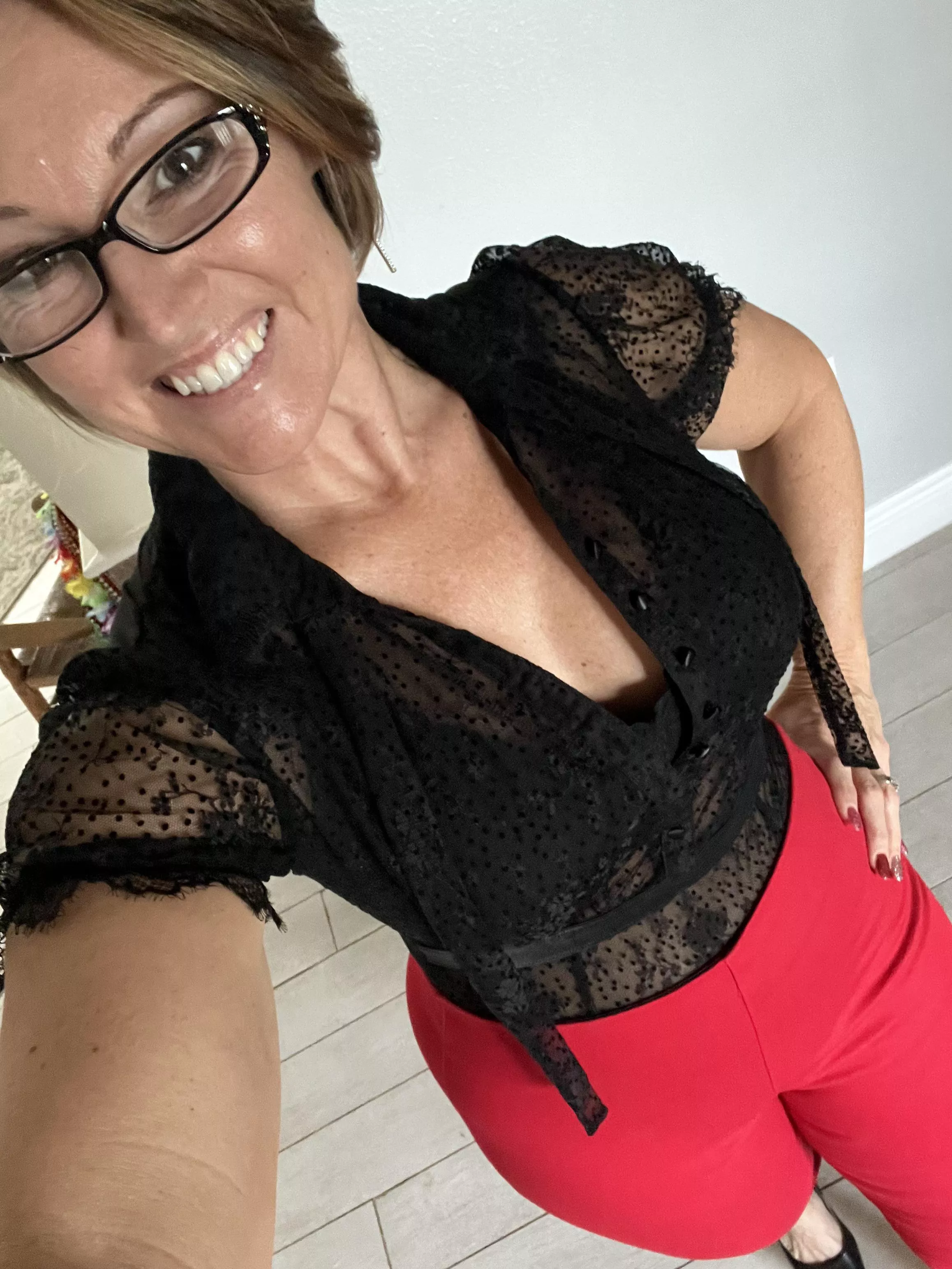 Too much cleavage for the classroom? Nah!