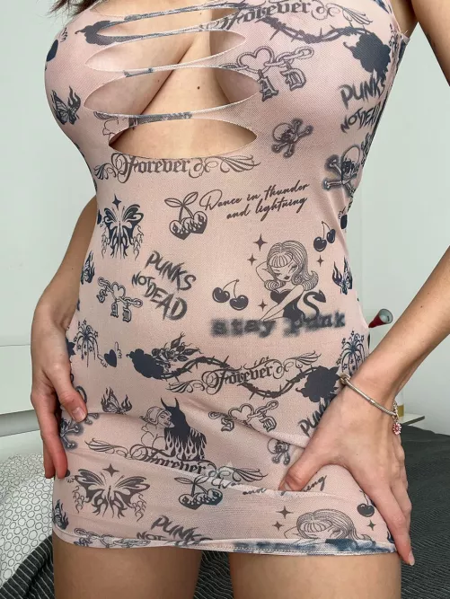 What's under her dress...