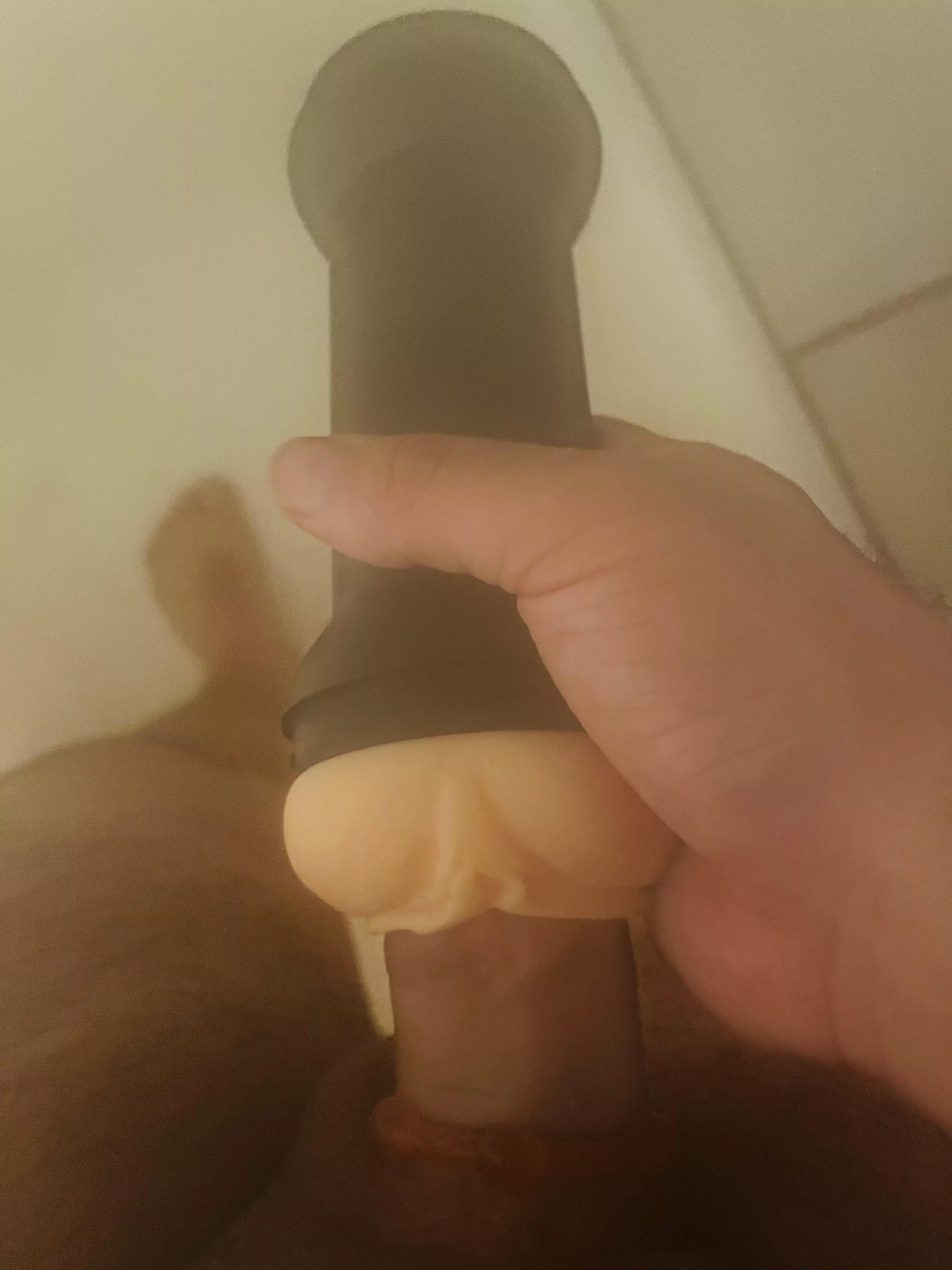 A little afternoon fun with a cock ring and a pocket pussy. (30M)