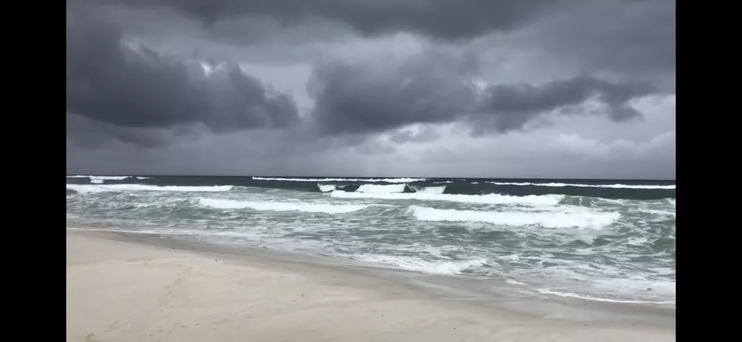 A rainy day at the beach is still better than a sunny day away from it🌊