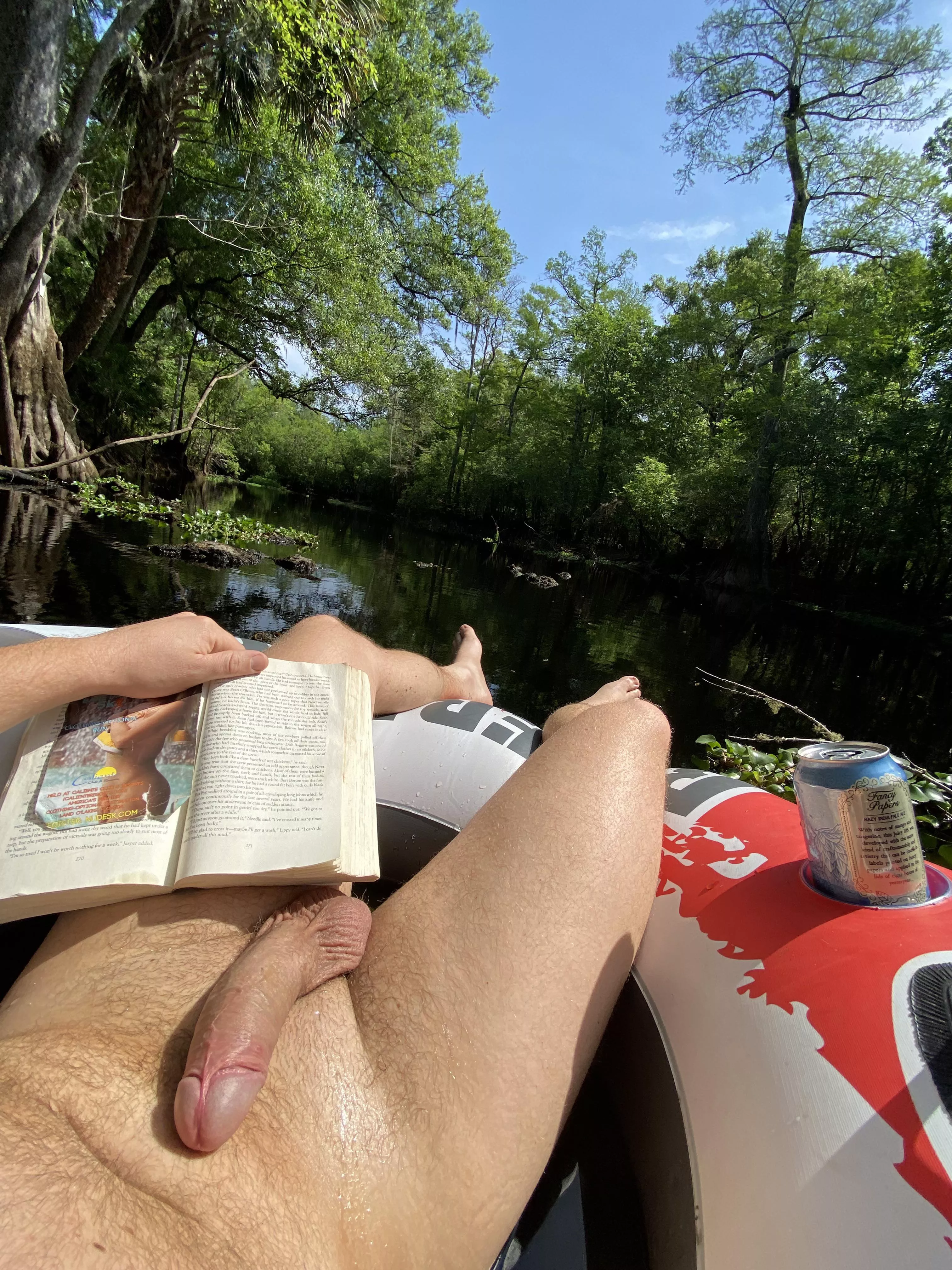 Books are a must on a lazy river day