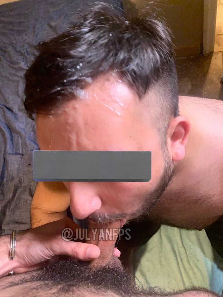 He begged for a facial, so I blasted the fuck out of him haha