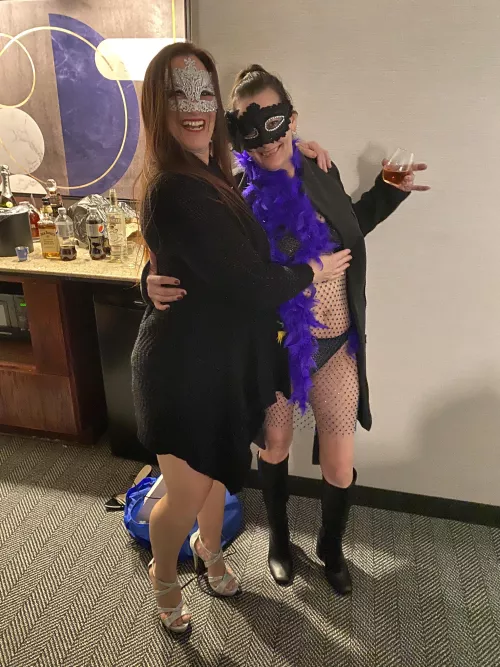 Heading to the swingers club for gang bang night. Wish us luck.