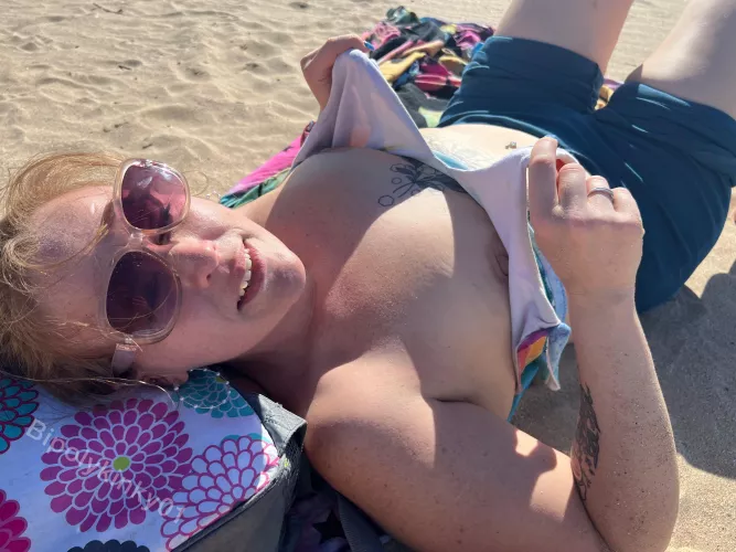 I should probably take my top off so I don’t get a tan line