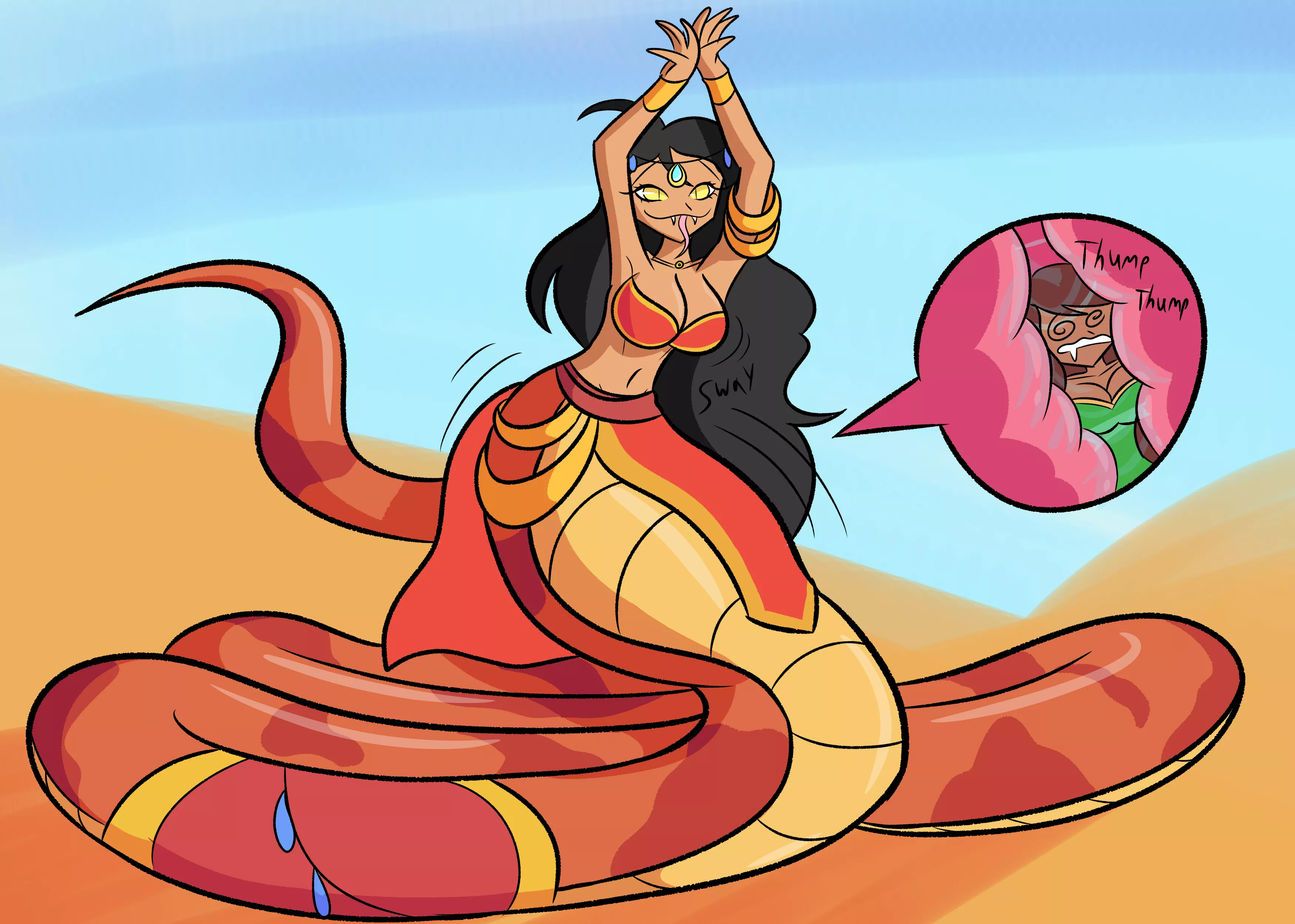 {Image} Snakey bellydance (Art by JackMunchy)