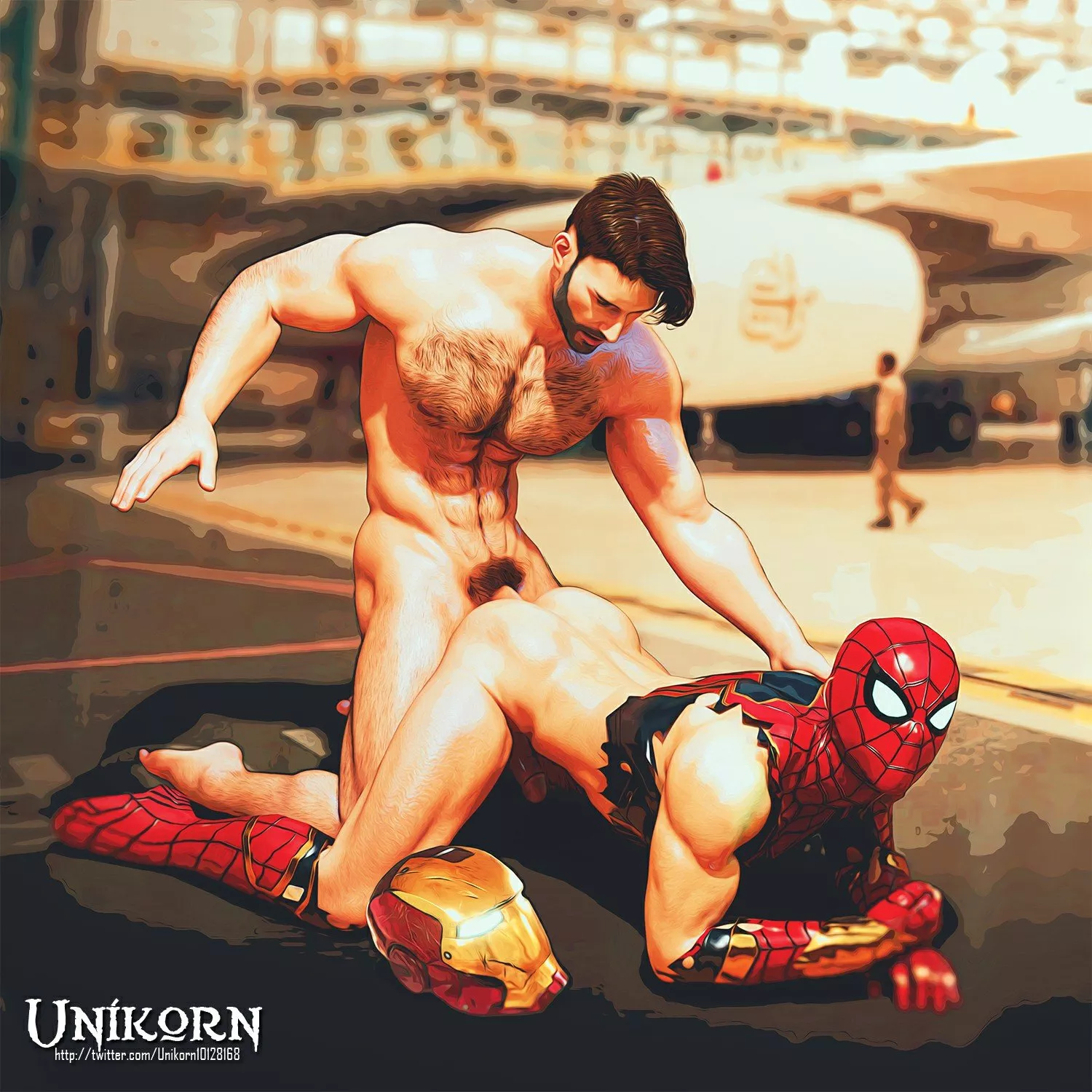 poor spiderman :( or lucky idk :3 ( by me )